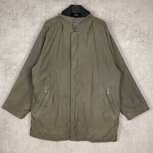 Baracuta Jacket Mens XL Green Quilted Lined Full Zip Coat Removable Liner Parka